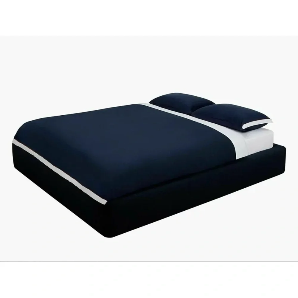 Calvin Klein Steve Full / Queen Duvet Cover + 2 Standard Pillow Shams navy blue